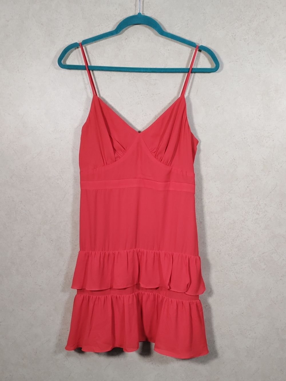 *H184 J. Crew Red Tiered Sleeveless Dress 6 NWT FINAL PRICE